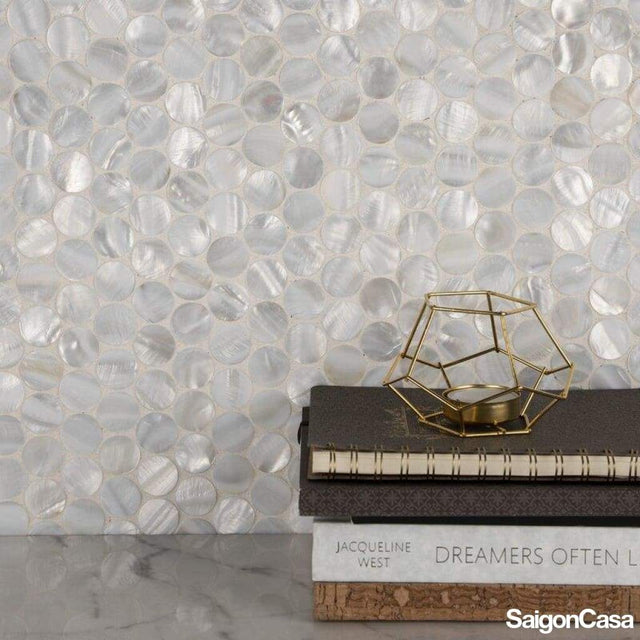 Mosaic Vỏ Sò Hình Tròn - SaigonCasa | Curated Surfaces & Contemporary Living