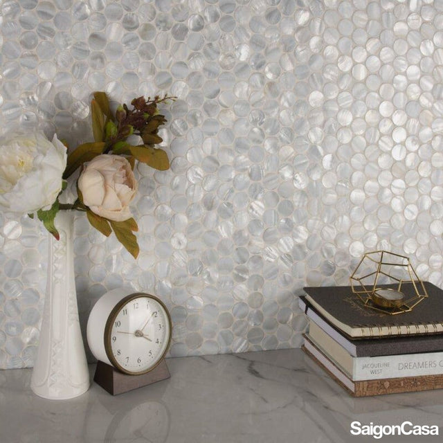 Mosaic Vỏ Sò Hình Tròn - SaigonCasa | Curated Surfaces & Contemporary Living