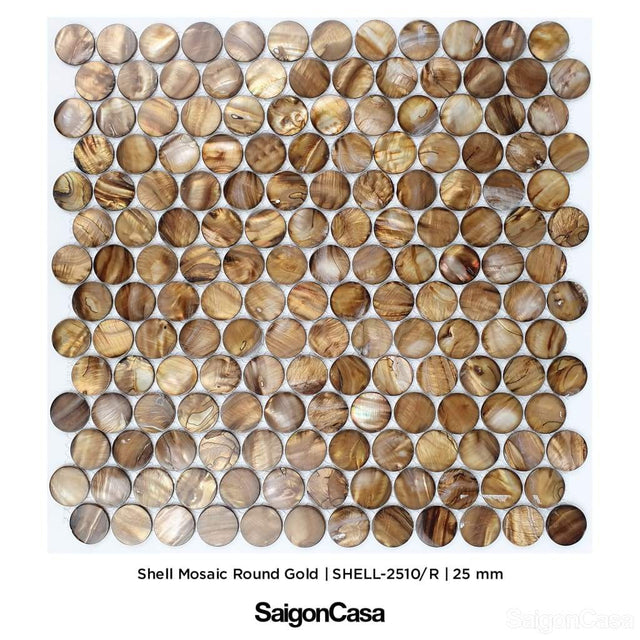 Mosaic Vỏ Sò Hình Tròn - SaigonCasa | Curated Surfaces & Contemporary Living