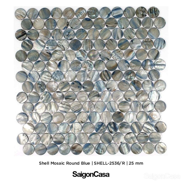 Mosaic Vỏ Sò Hình Tròn - SaigonCasa | Curated Surfaces & Contemporary Living