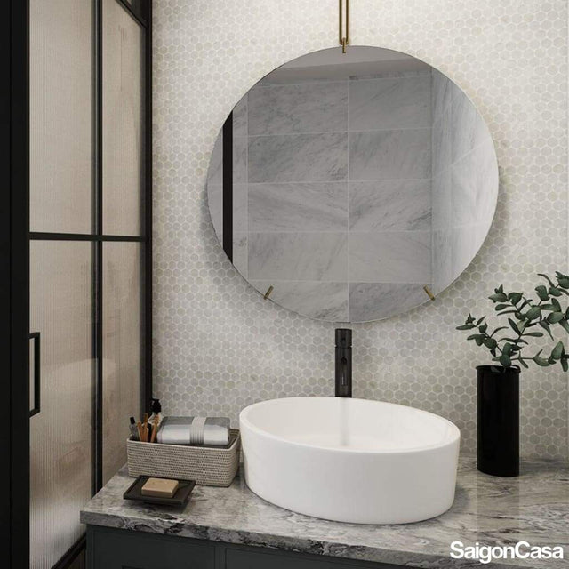 Mosaic Vỏ Sò Hình Tròn - SaigonCasa | Curated Surfaces & Contemporary Living