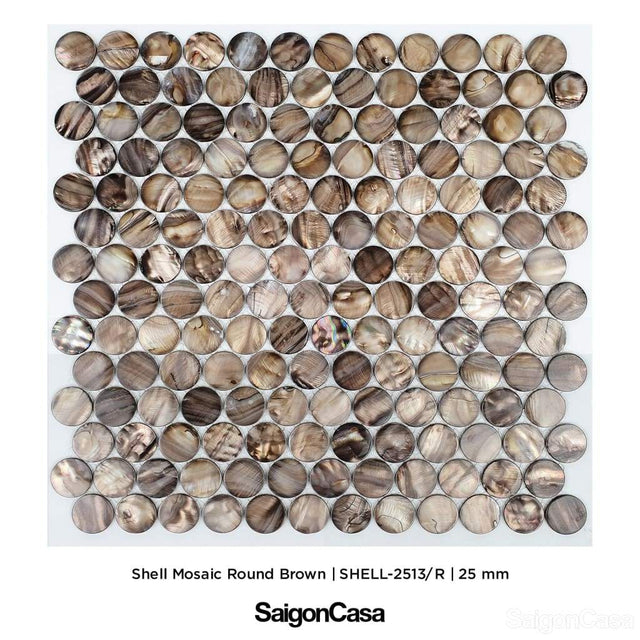 Mosaic Vỏ Sò Hình Tròn - SaigonCasa | Curated Surfaces & Contemporary Living