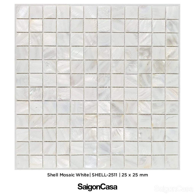 Mosaic Vỏ Sò Hình Vuông - SaigonCasa | Curated Surfaces & Contemporary Living