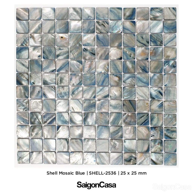 Mosaic Vỏ Sò Hình Vuông 