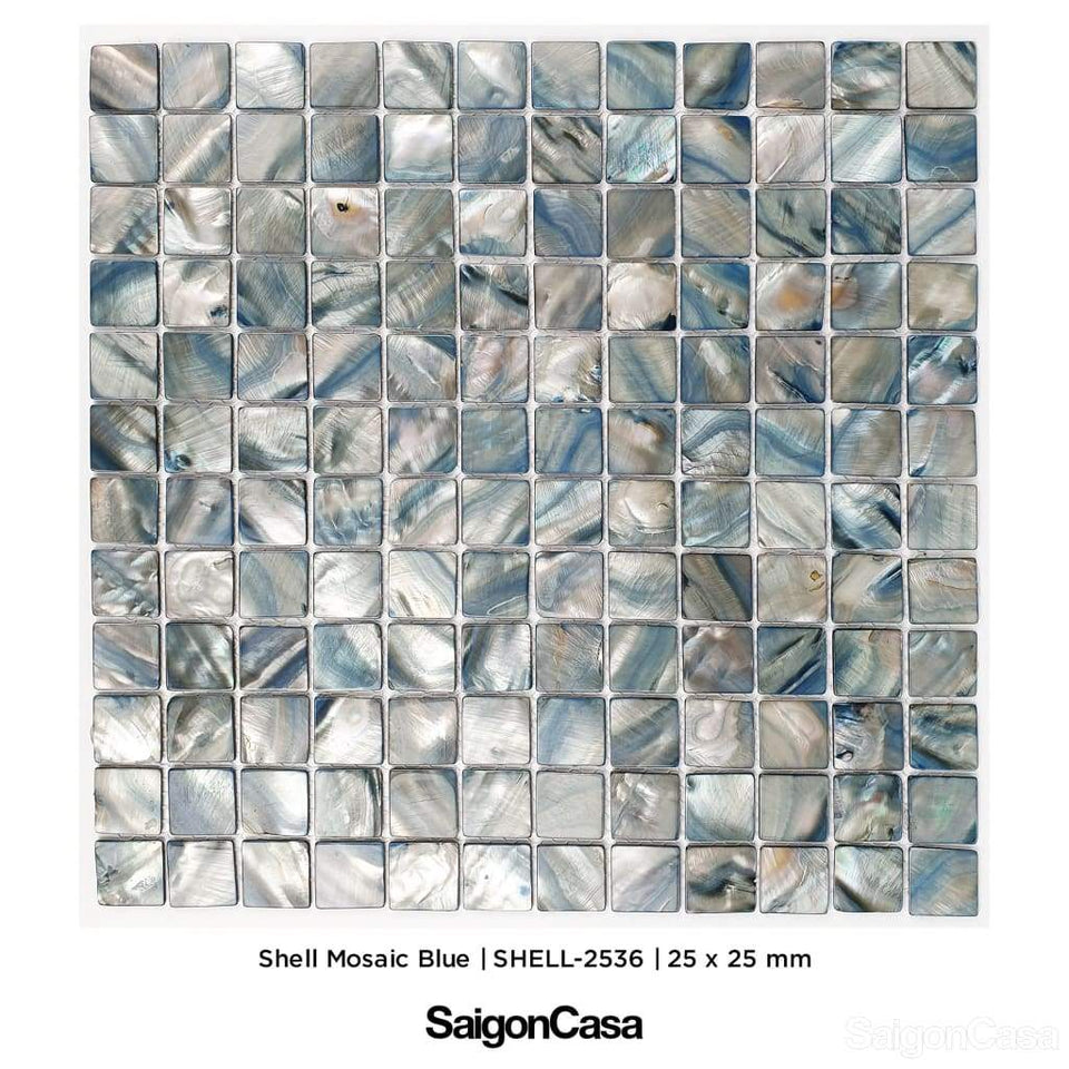 Mosaic Vỏ Sò Hình Vuông 