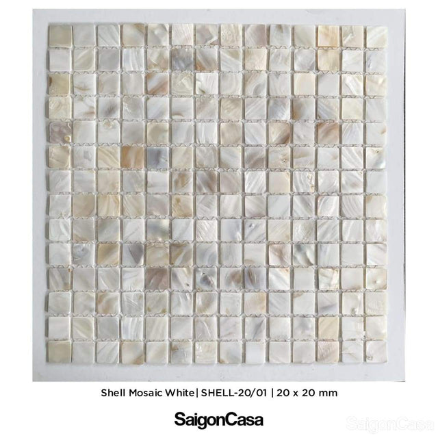Mosaic Vỏ Sò Hình Vuông - SaigonCasa | Curated Surfaces & Contemporary Living